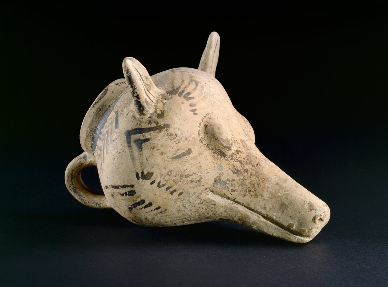 Keramika Fox Rhyton od Mycenaean