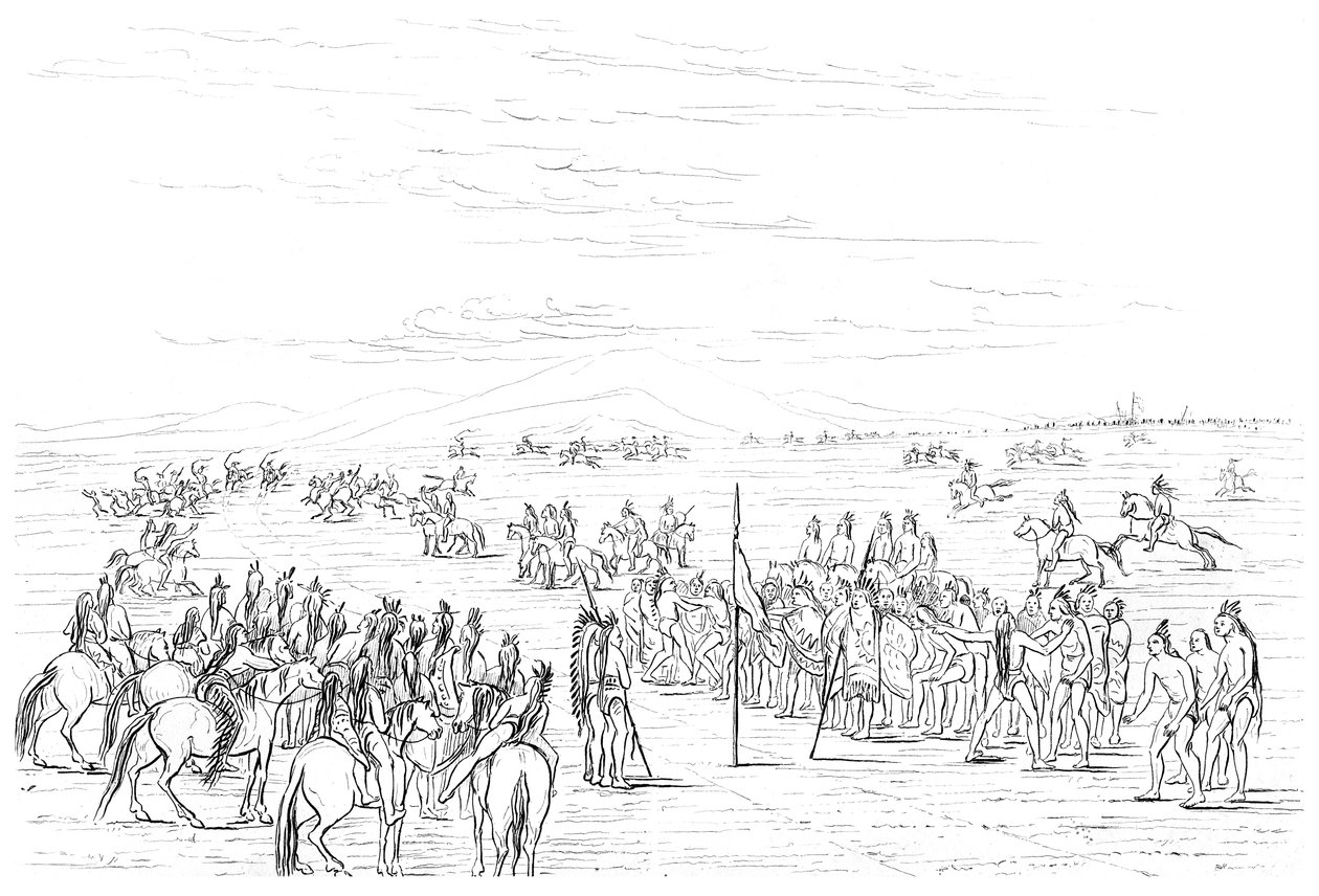 Indiánský dostih, 1841. od Myers and Co