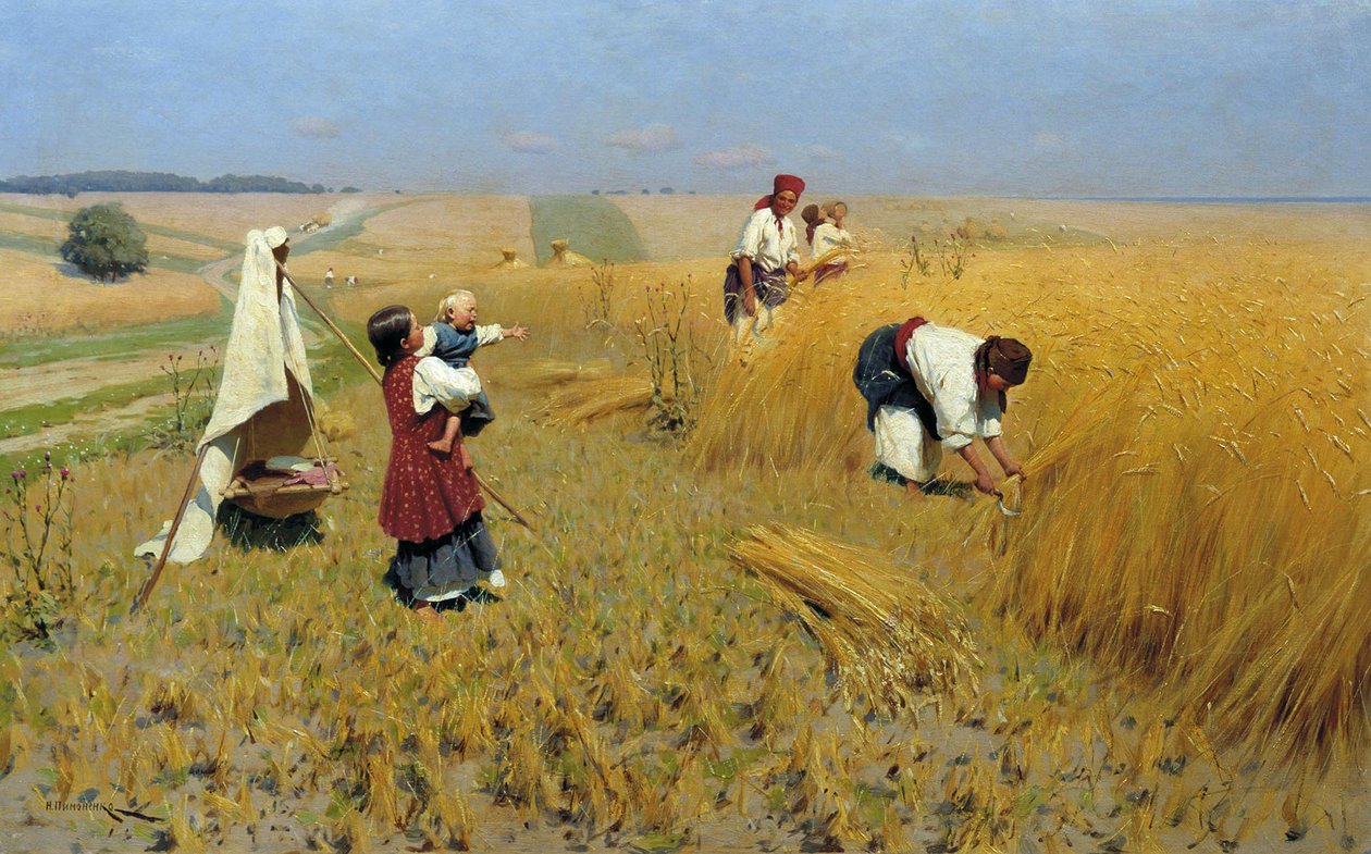 Sklizeň na Ukrajině, 1886 od Mykola Kornylijowytsch Pymonenko