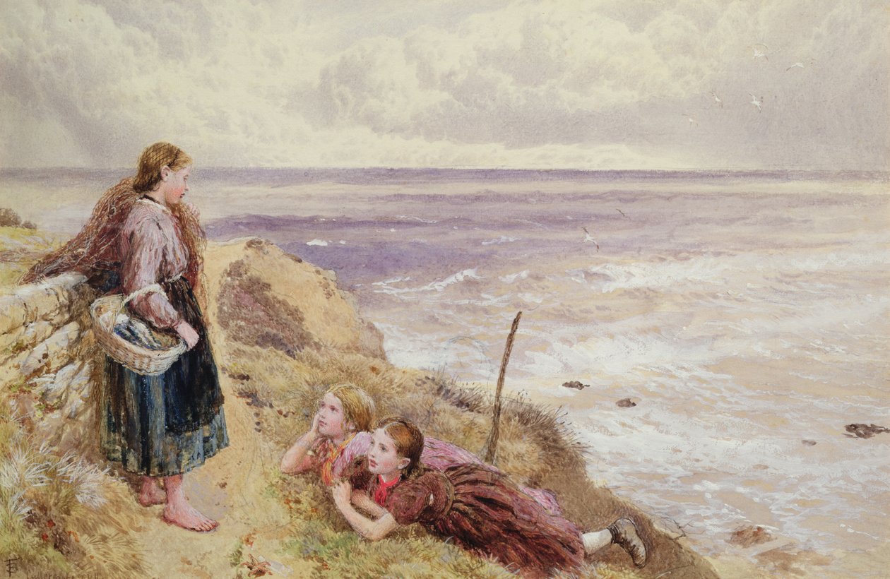 Na Cullercoats Cliffs od Myles Birket Foster