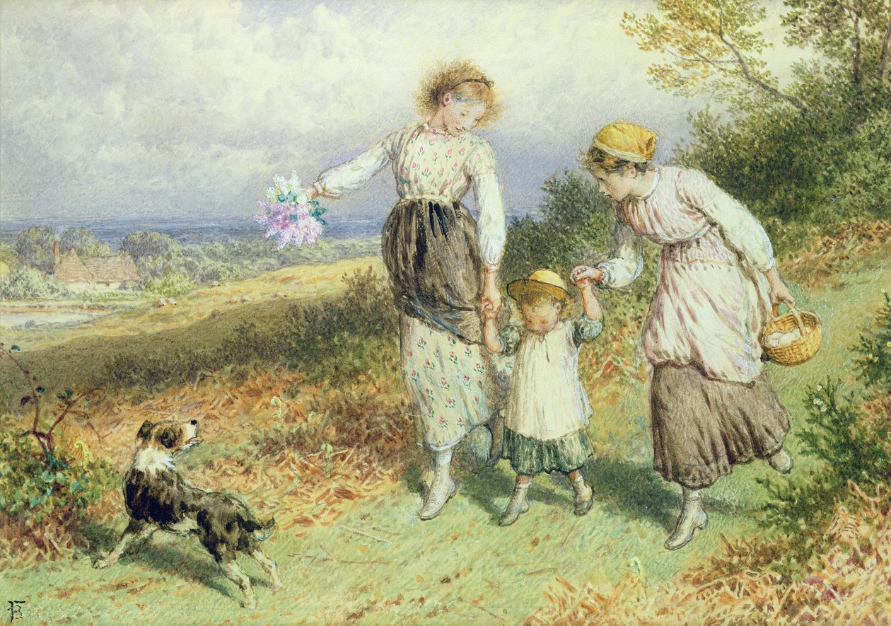 Návrat z vesnice, 19. století od Myles Birket Foster
