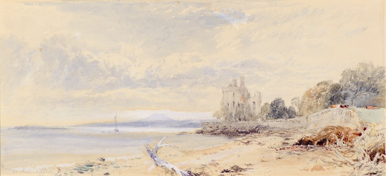 Hrad Barnbogle, Firth of Forth od Myles Birket Foster