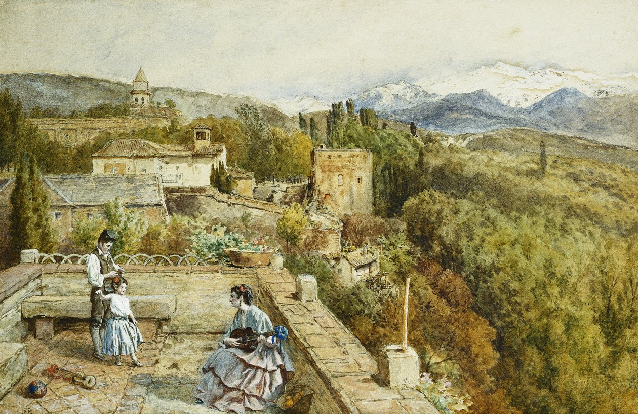 Sierra Nevada z Alhambry, od Myles Birket Foster