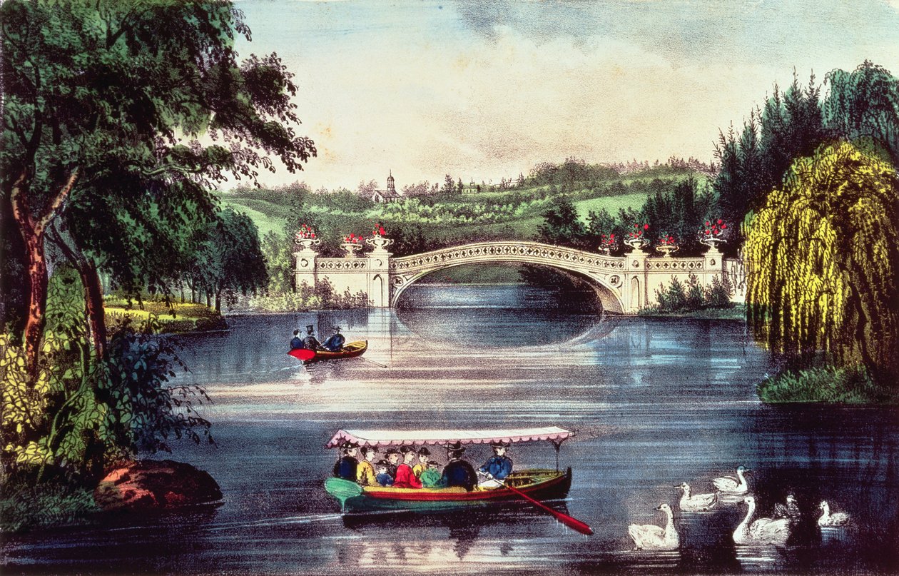 Central Park - Most od N. and Ives, J.M. Currier