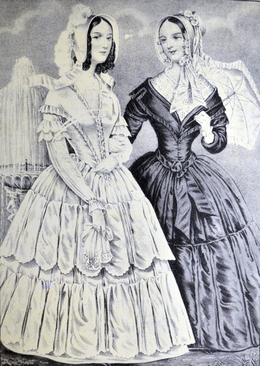 Currier & Ives ilustrace 19. století. Sestry od N. and Ives, J.M. Currier