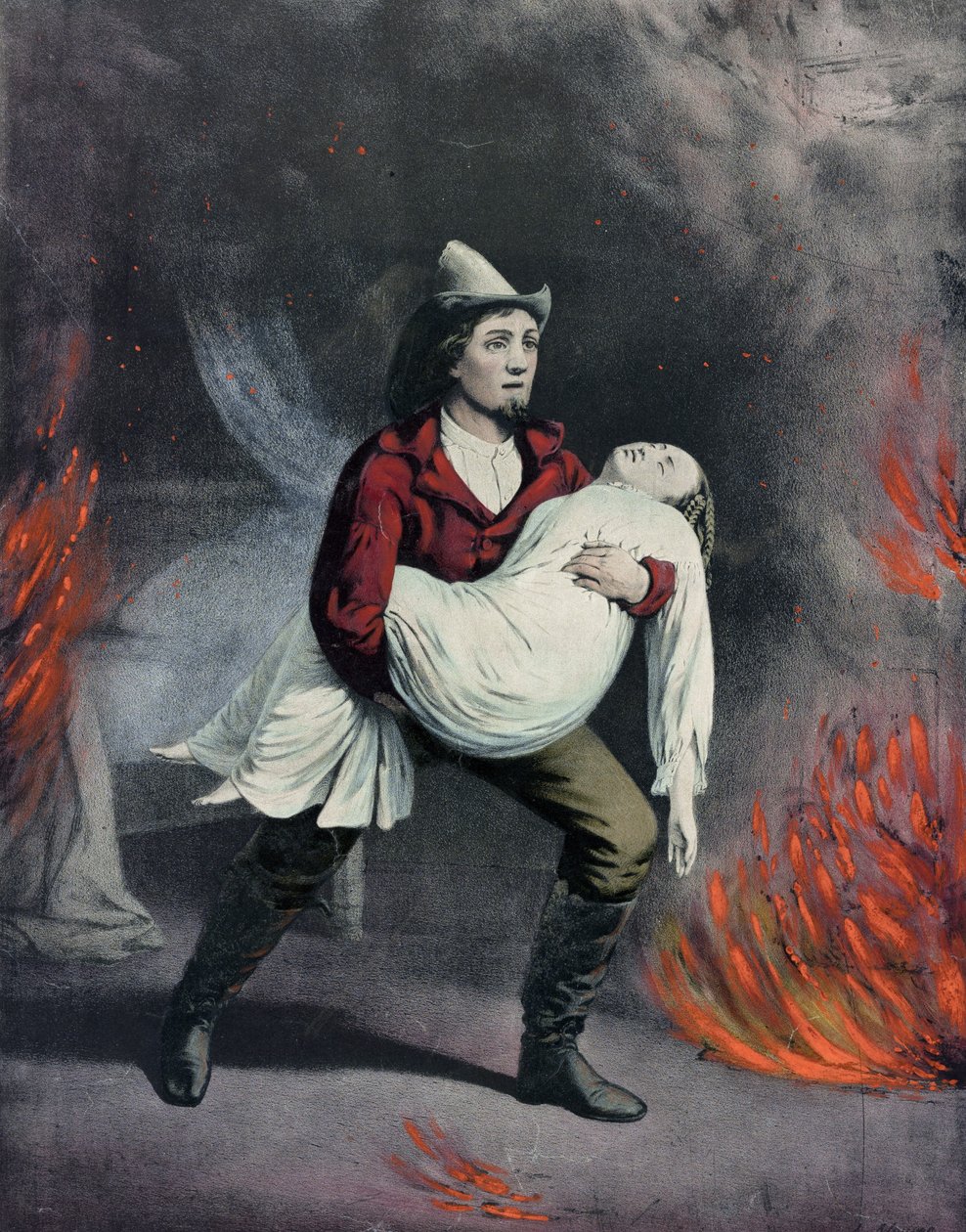 Americký hasič od N. Currier and Ives J.M.