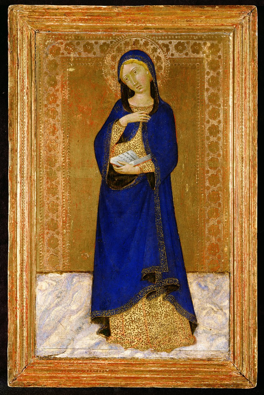 The Virgin Annunciate (tempera na zlatém základním panelu) od Naddo Ceccarelli