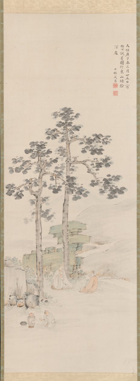 Vzorkování čaje pod stromy Wu, 1840. od Nakabayashi Chikuto