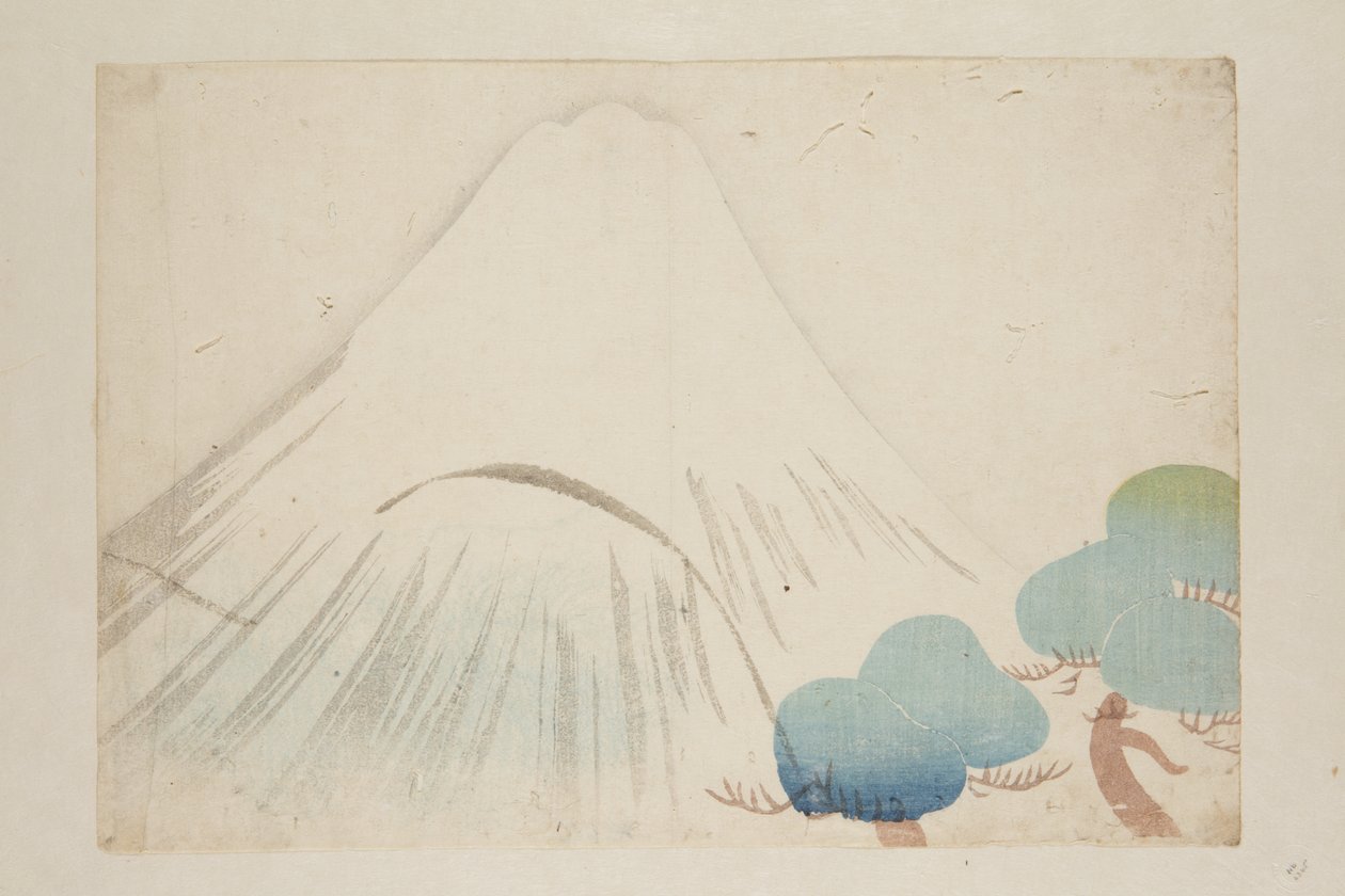 Fuji (barevný dřevěný tisk) od Nakamura Hochu
