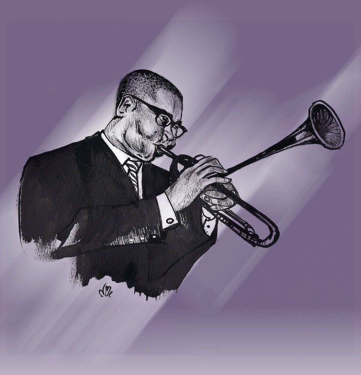 Dizzy Gillespie, 2021 (kresba) od Nancy Moniz Charalambous