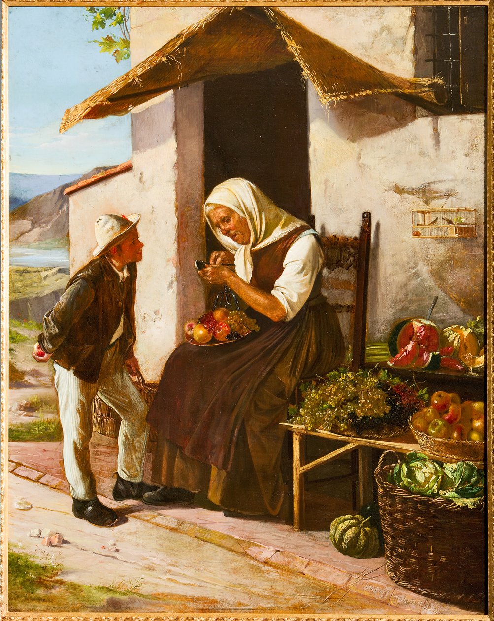 U zelináře (olej) od Narciso Malatesta
