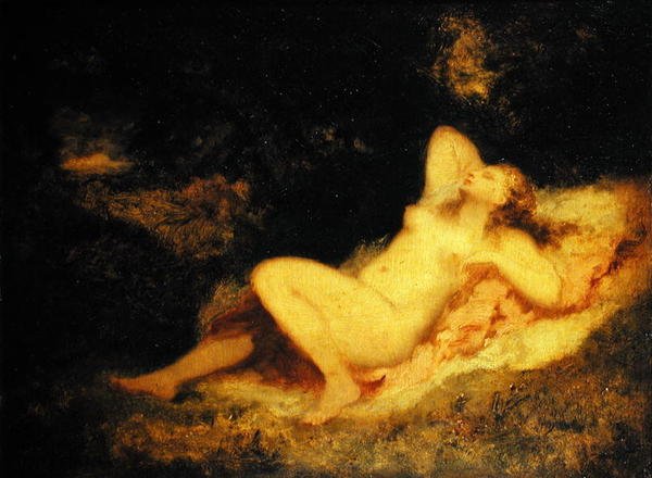 Spící nymfa, kolem 1850-60 od Narcisse Virgile Diaz de la Peña