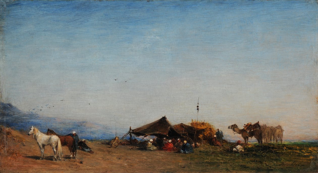 Arabský tábor od Narcisse Berchere