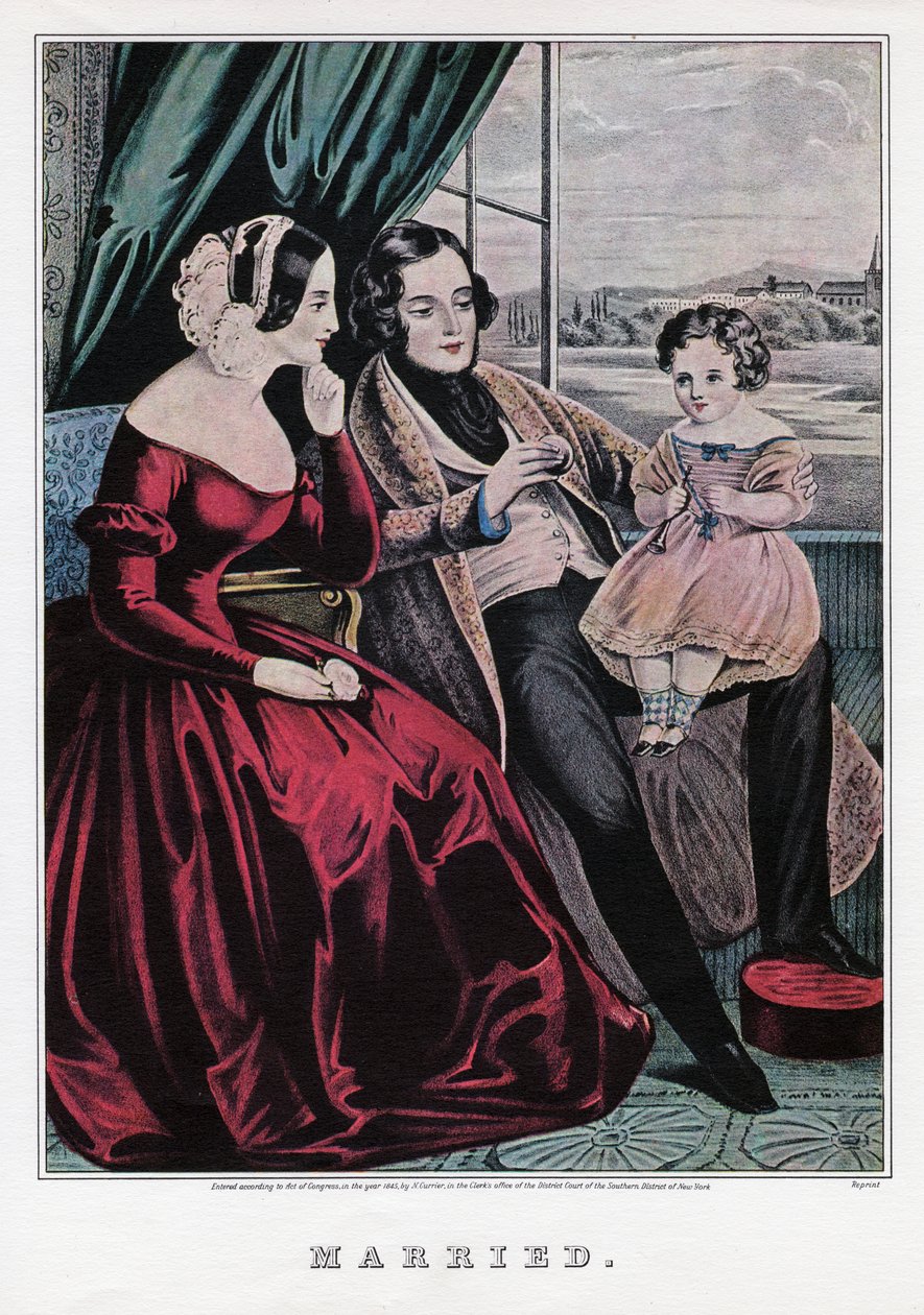 Ženatý, 1845. od Nathaniel Currier