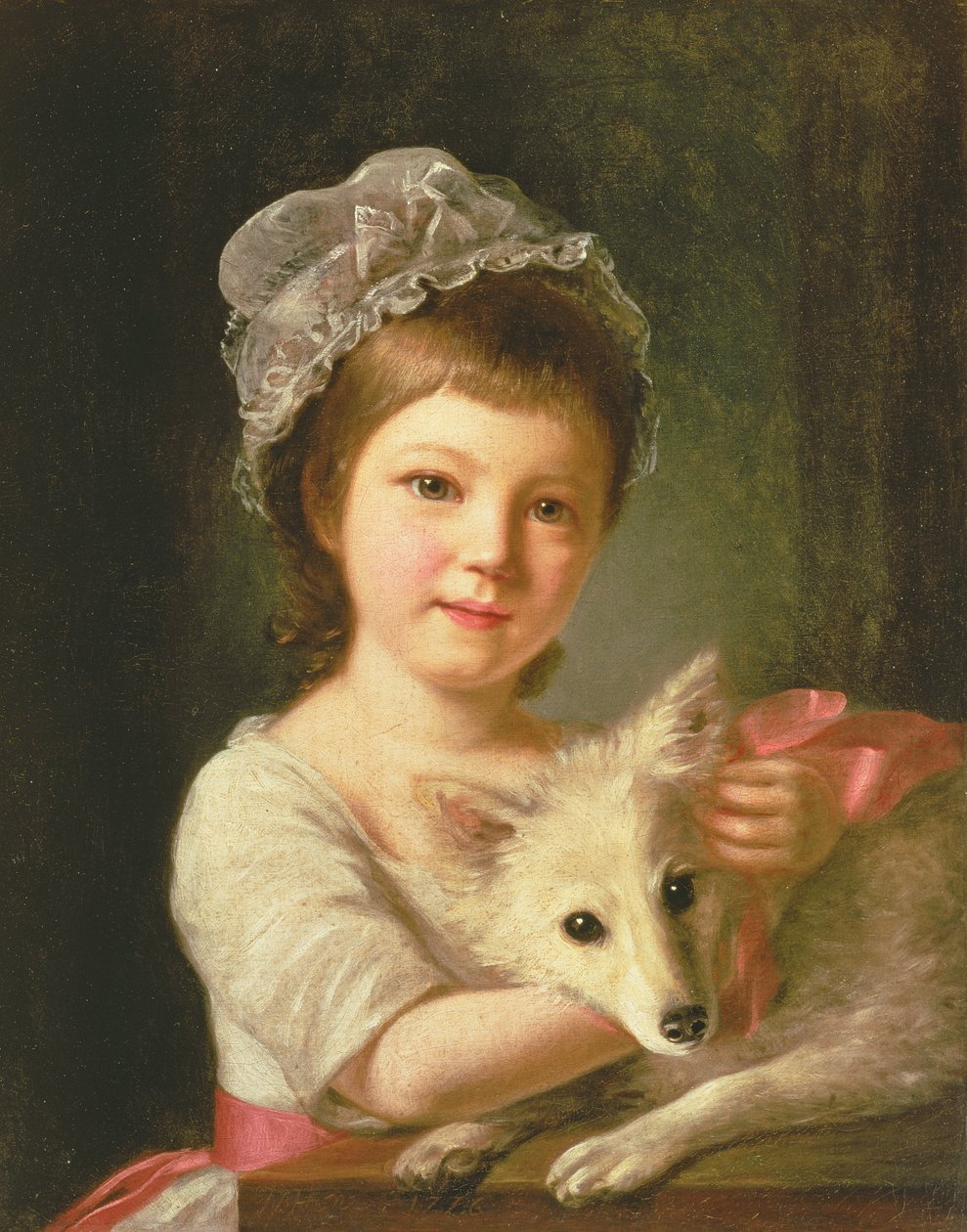 Mladá dívka se psem, 1776 od Nathaniel Hone