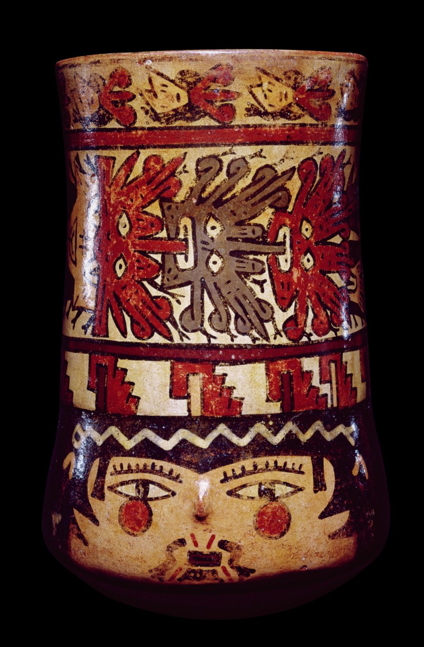Válcová nádoba, styl pozdní Nazca (keramika) od Nazca Culture