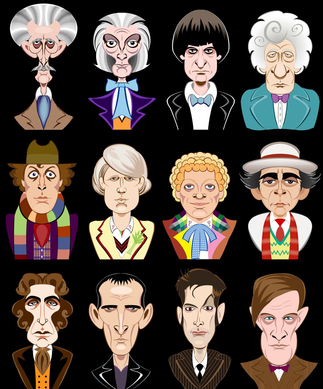 Herci ze seriálu BBC Doctor Who (1963-2013) od Neale Osborne