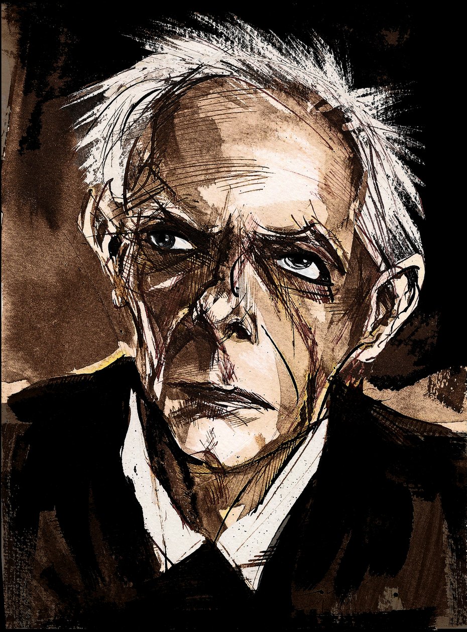 Bela Bartok od Neale Osborne, Karikatura perem a vodovými barvami od Neale Osborne