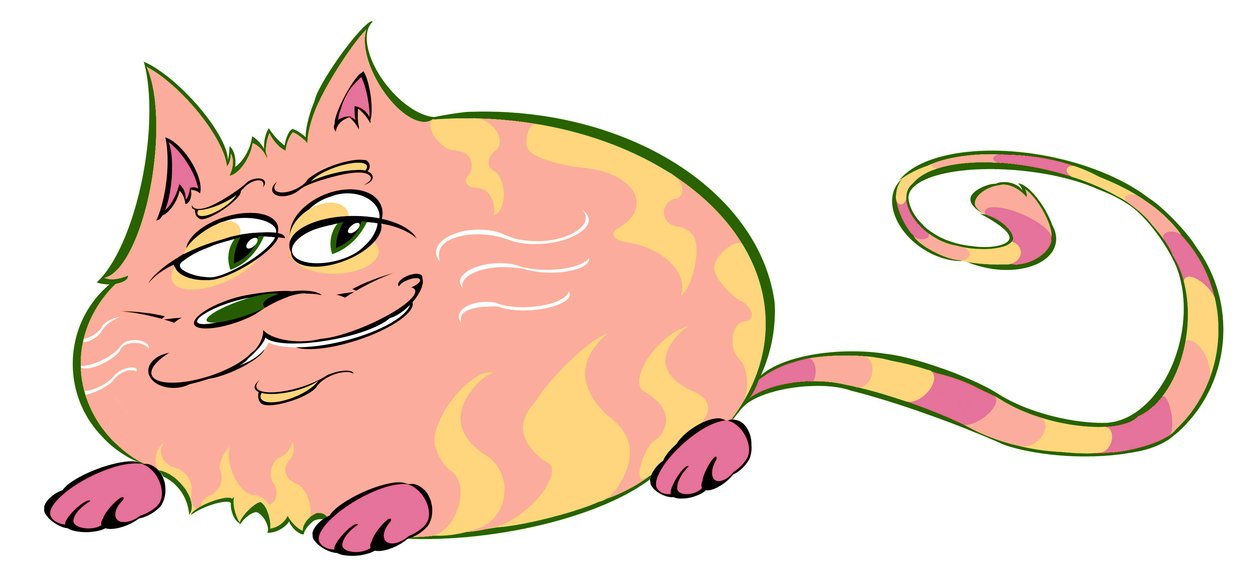Curvy Cat - karikatura od Neale Osborne