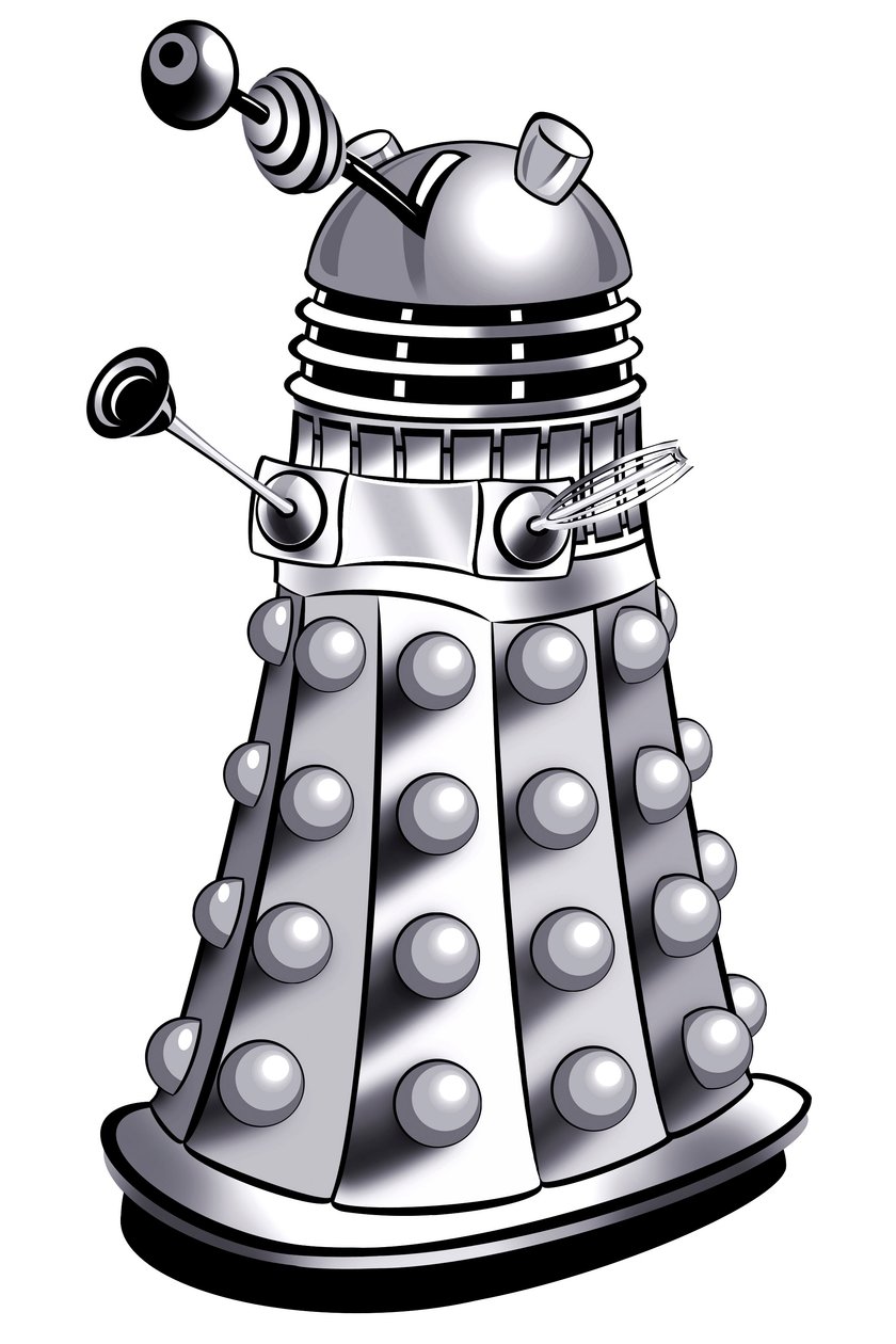 Dalek - kreslená ilustrace od Neale Osborne