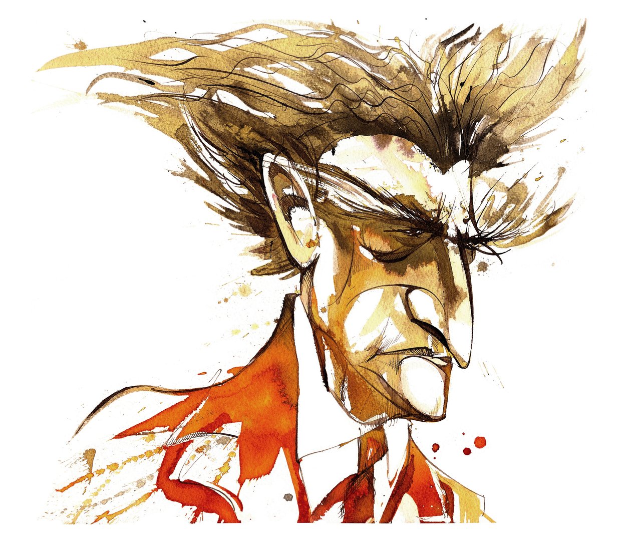 Edgard Varese - barevná karikatura od Neale Osborne