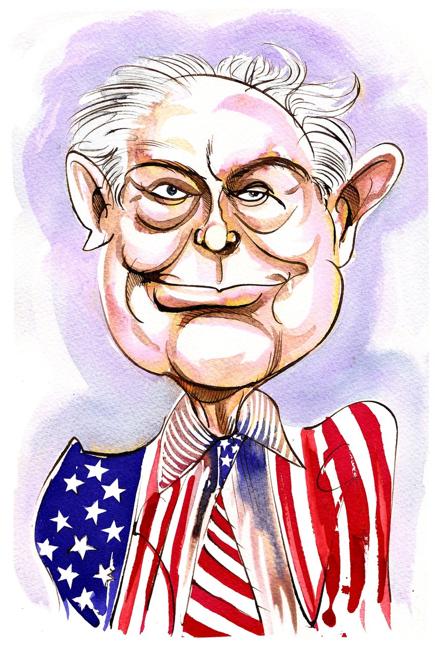 Elliott Carter - karikatura od Neale Osborne