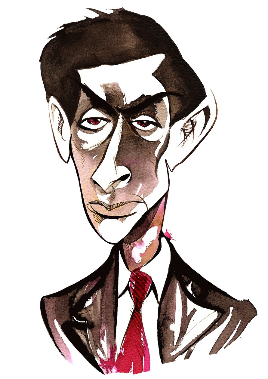 Hans Krasa - barevná karikatura od Neale Osborne