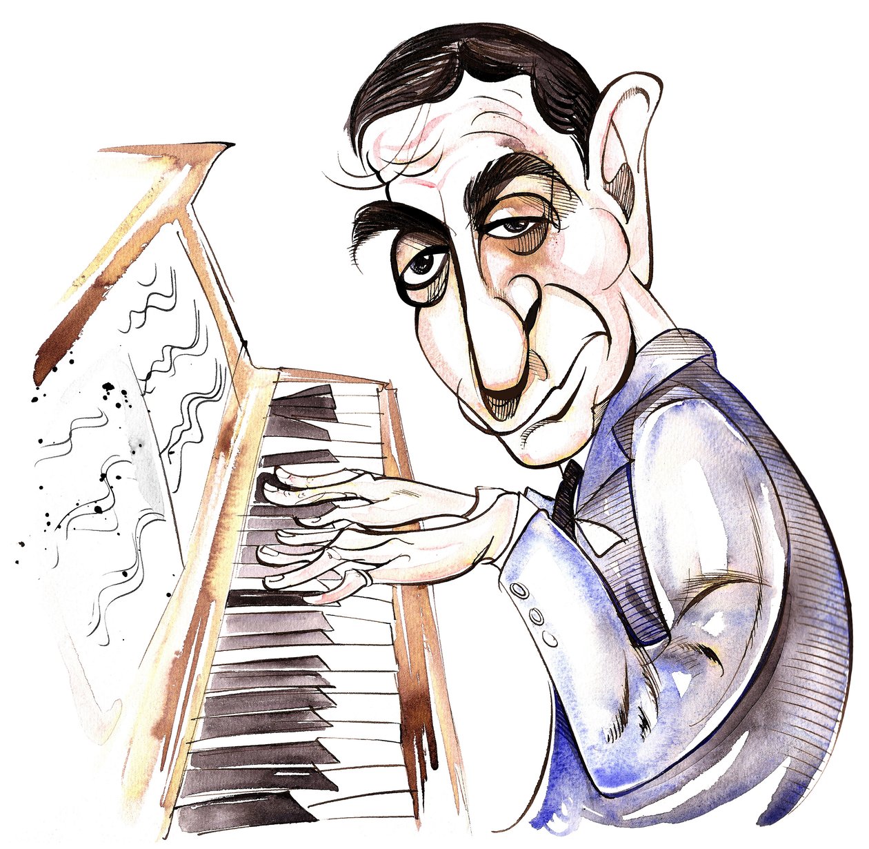 Irving Berlin - karikatura od Neale Osborne