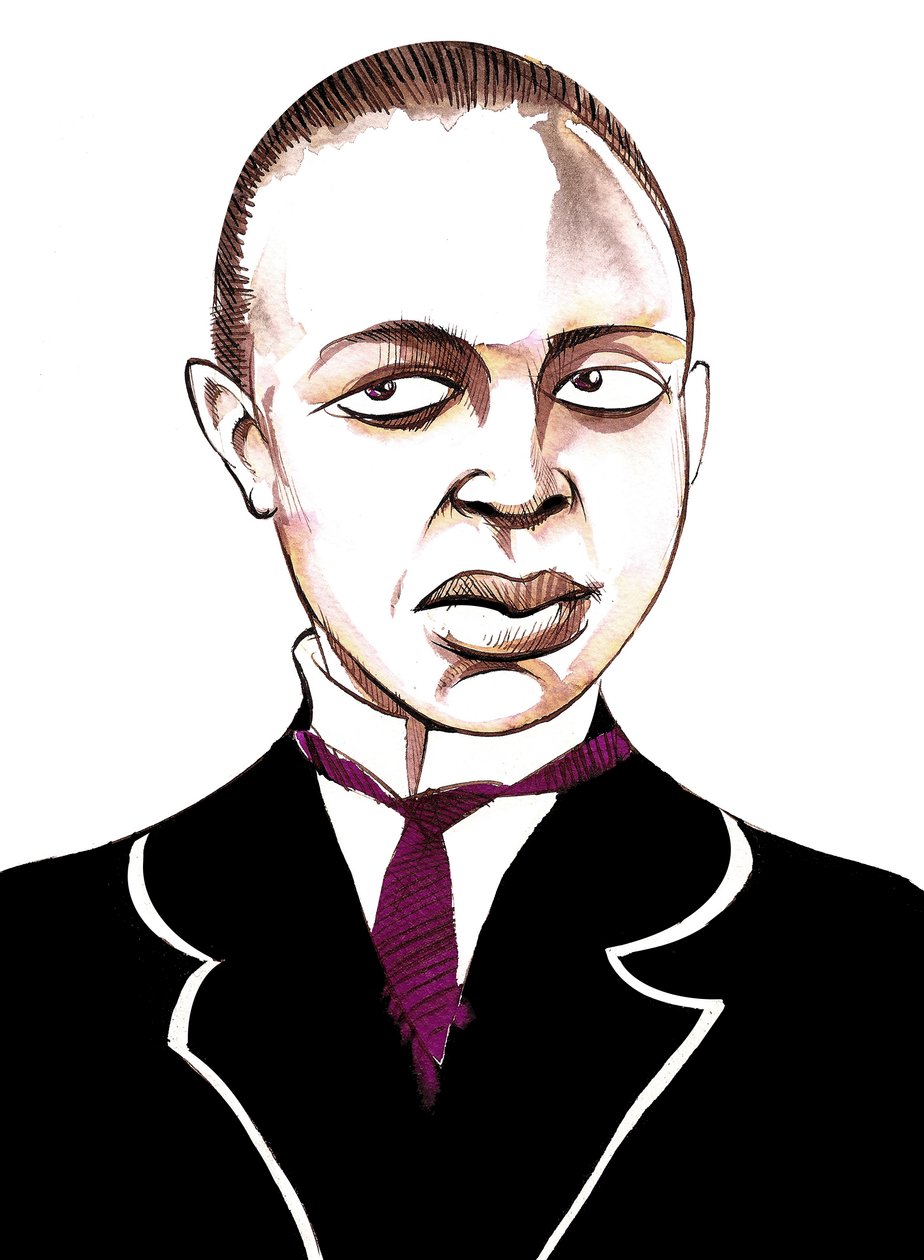Scott Joplin, americký skladatel, klavírista a autor ragtimové hudby, (1868 - 1917) karikatura od Neale Osborne