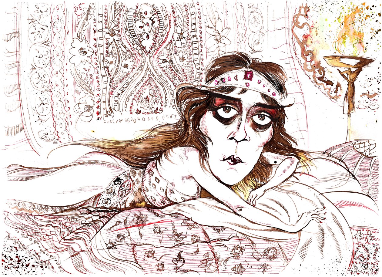 Theda Bara jako Kleopatra od Neale Osborne