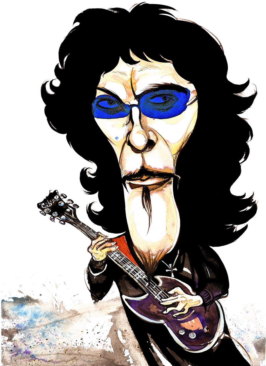 Tommy Iommi - karikatura od Neale Osborne