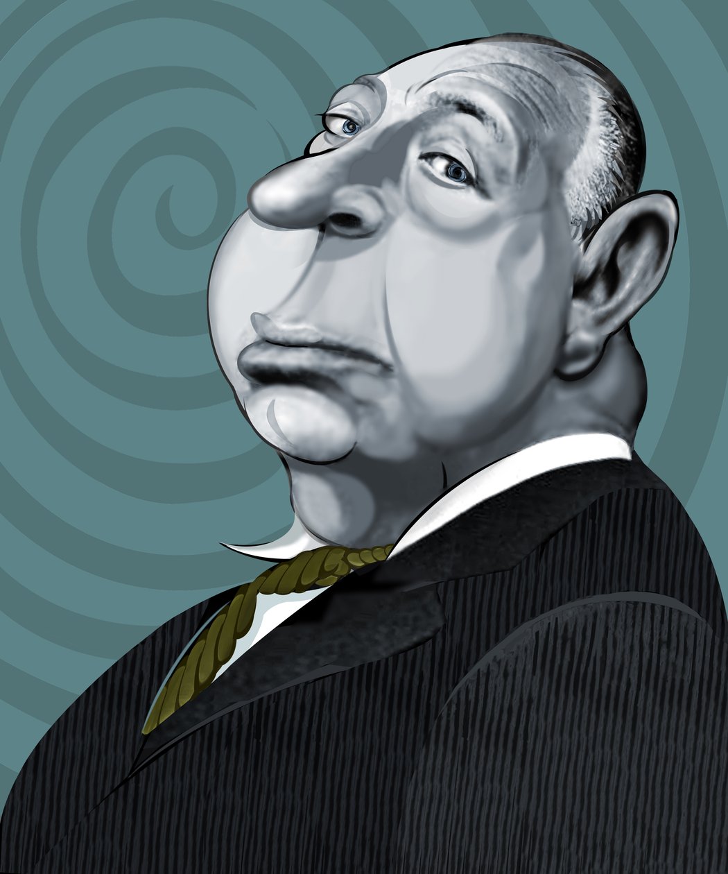 Alfred Hitchcock, 2022 (digitální) od Neale Osborne