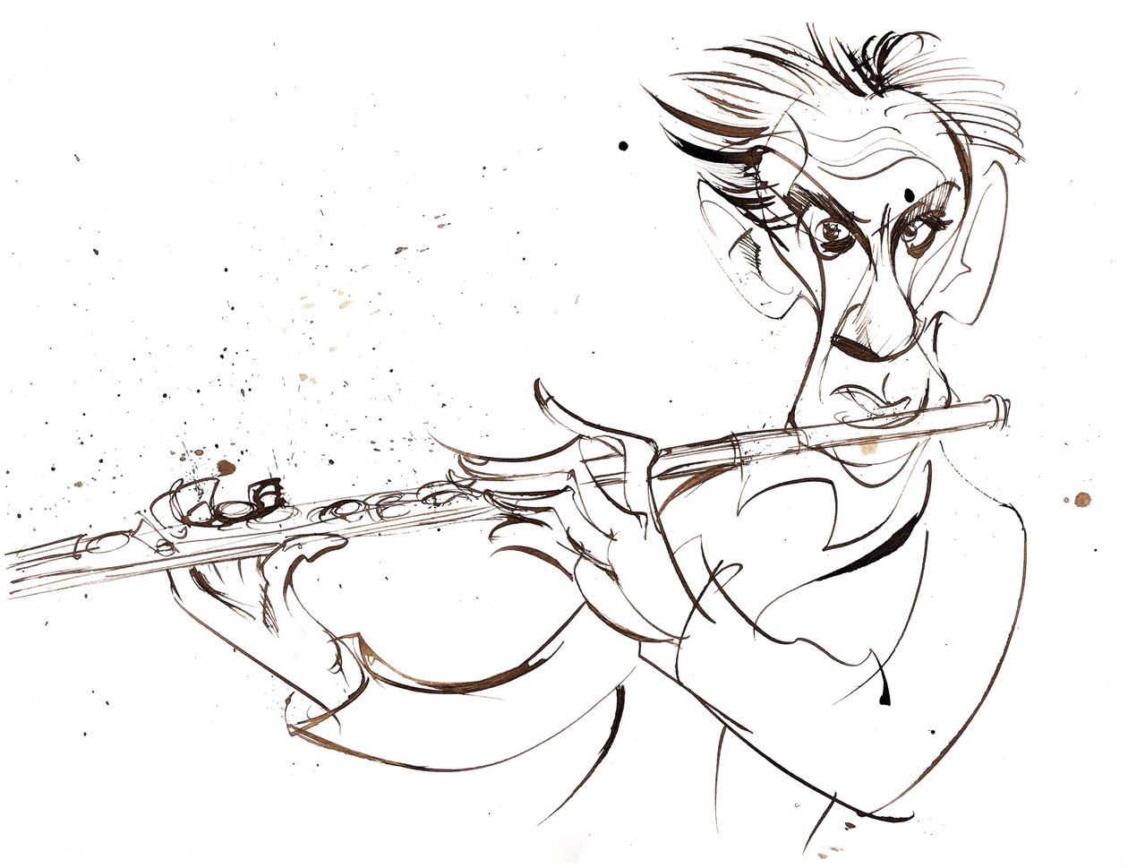 Marcel Moyse, 2022 (inkoust) od Neale Osborne