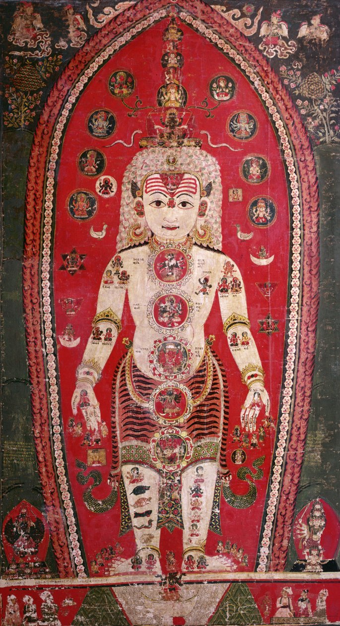 Shiva Purana, z Badgaon (kvaš na hedvábí) od Nepalese School