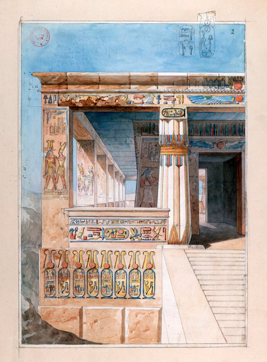 Starověký egyptský chrám, 19. století od Nestor l