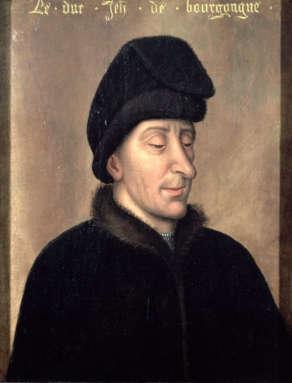 John Neohrožený, vévoda z Burgundska (1371-1419) (panel) od Netherlandish School