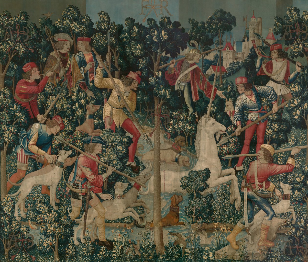 Unicorn is Attacked, cca 1500 od Netherlandish School