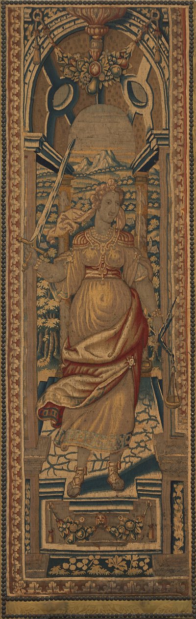Čtyři kardinální ctnosti: Spravedlnost od Netherlandish 16th Century