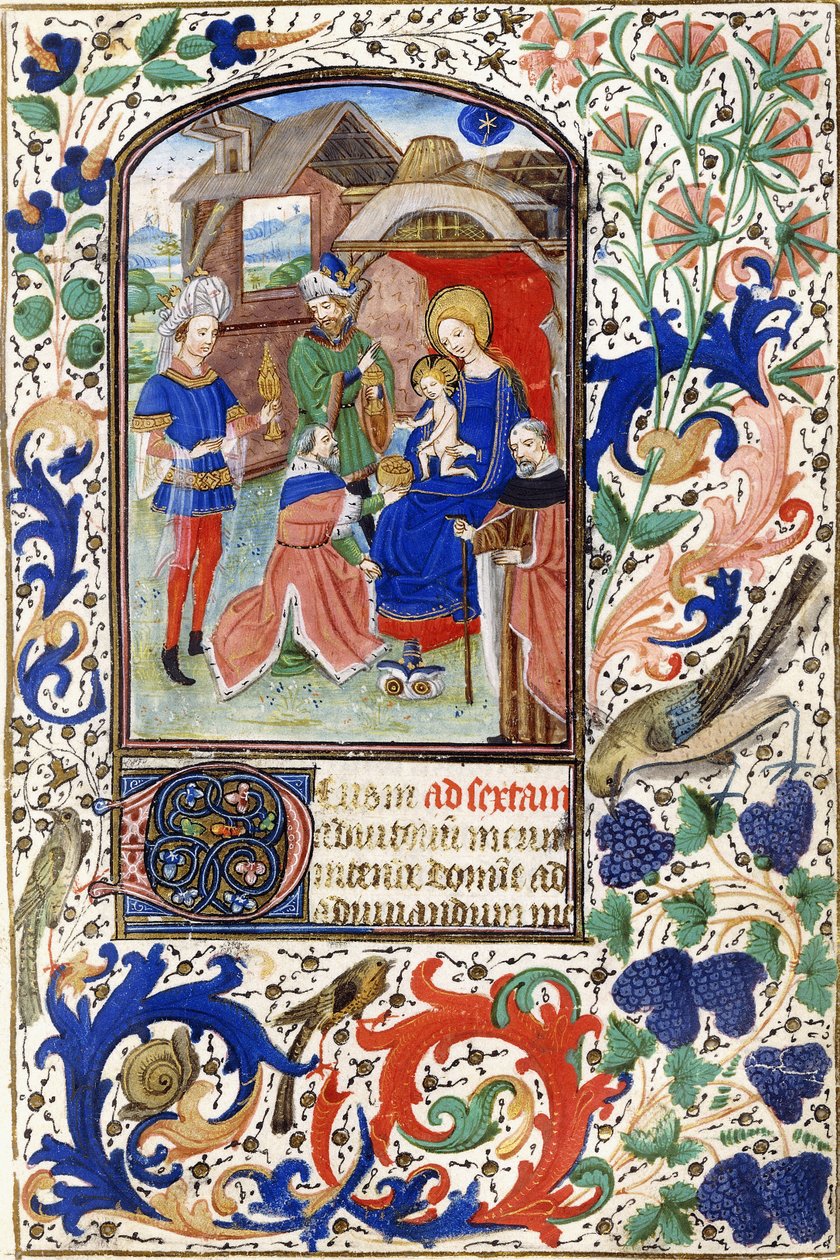 Klanění tří králů, kolem roku 1450 od Netherlandish School