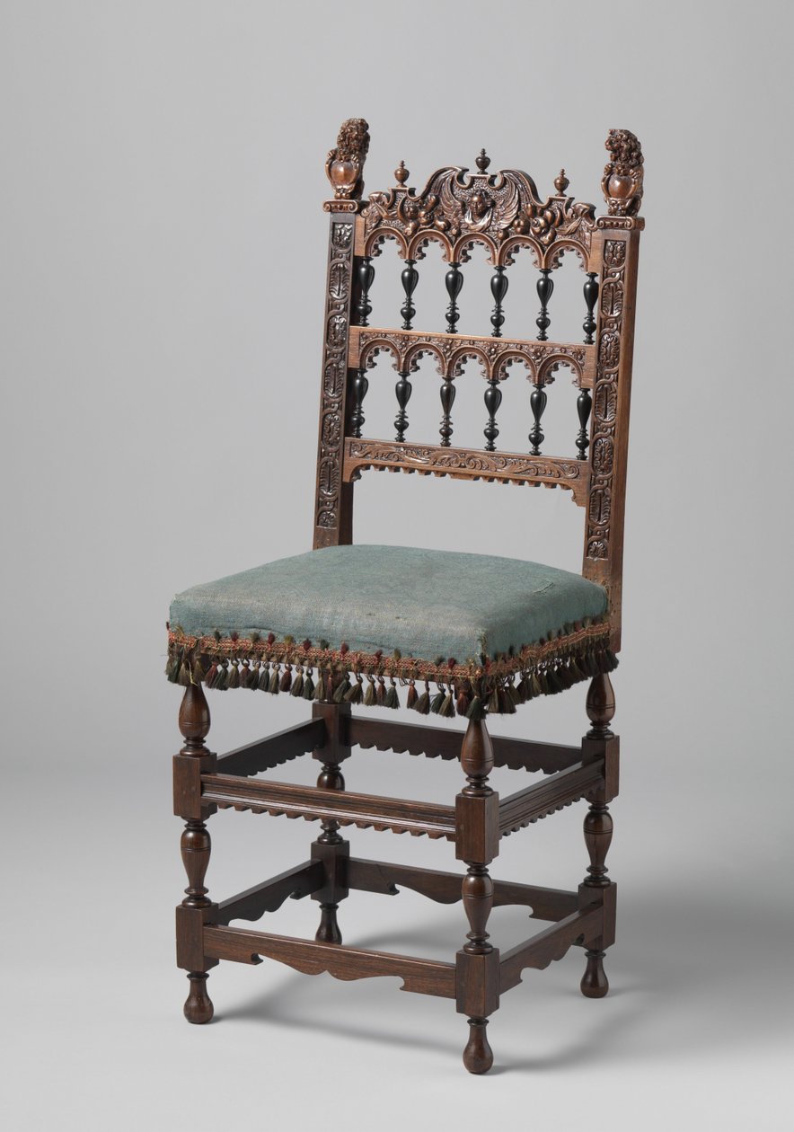 Vyřezávaná židle, c. 1620-50 (dřevo) od Netherlandish School