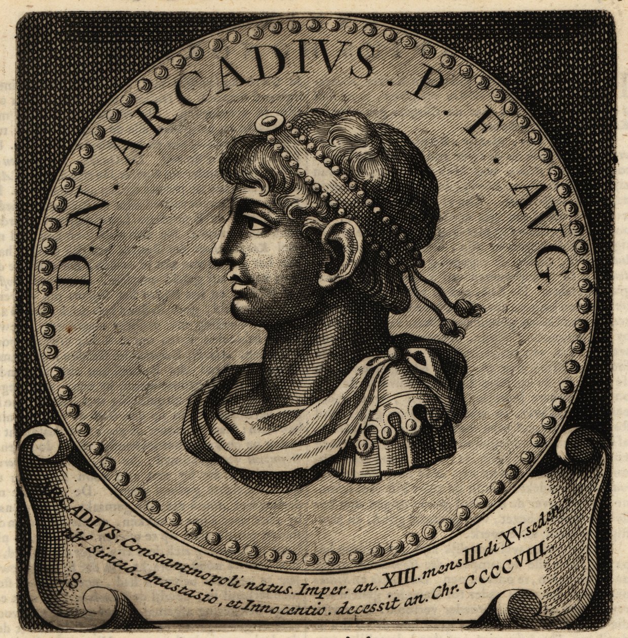 Portrét římského císaře Arcadia. od Netherlandish School