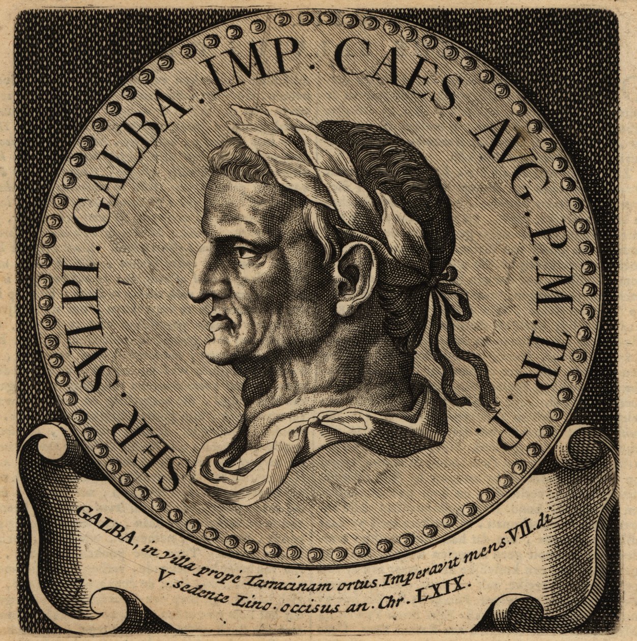 Portrét římského císaře Galby. od Netherlandish School