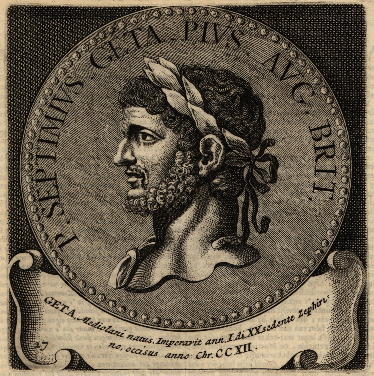 Portrét římského císaře Geta. od Netherlandish School