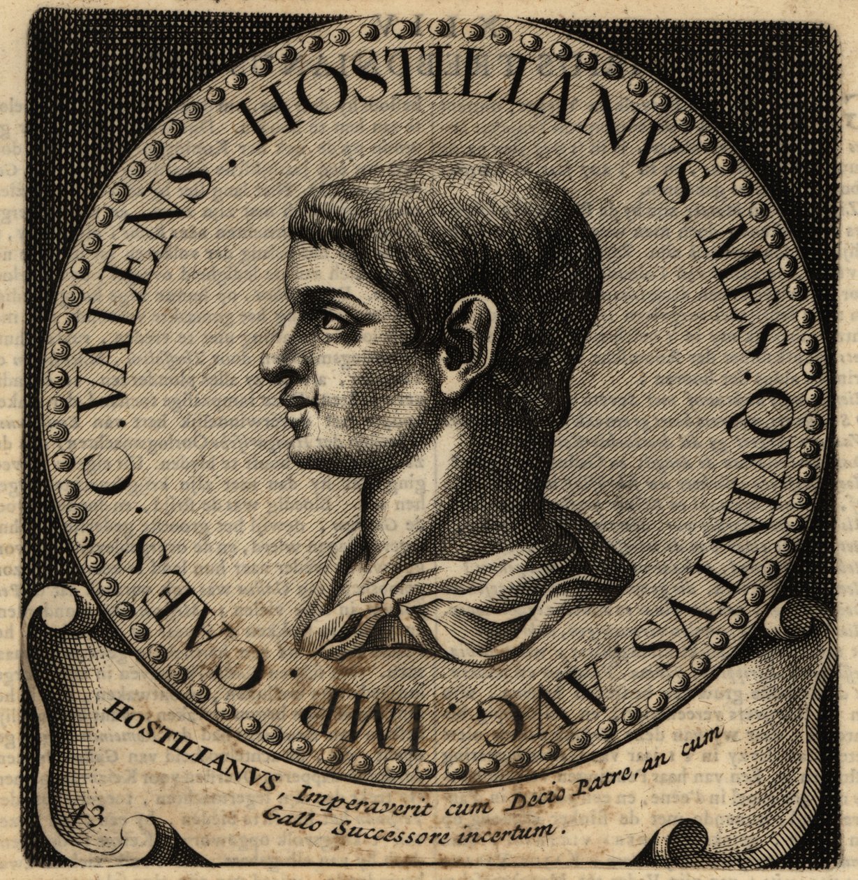 Portrét římského císaře Hostiliana. od Netherlandish School