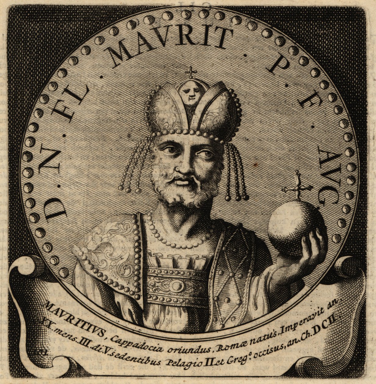Portrét římského císaře Mauricea. od Netherlandish School