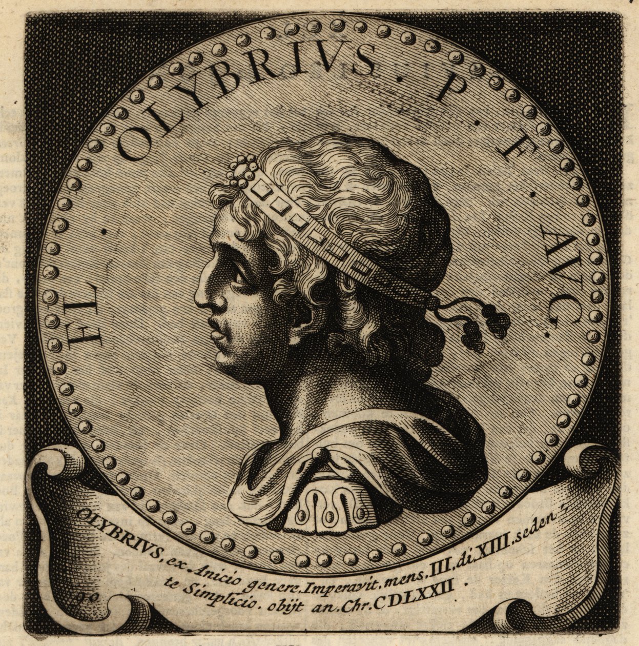 Portrét římského císaře Olybria. od Netherlandish School