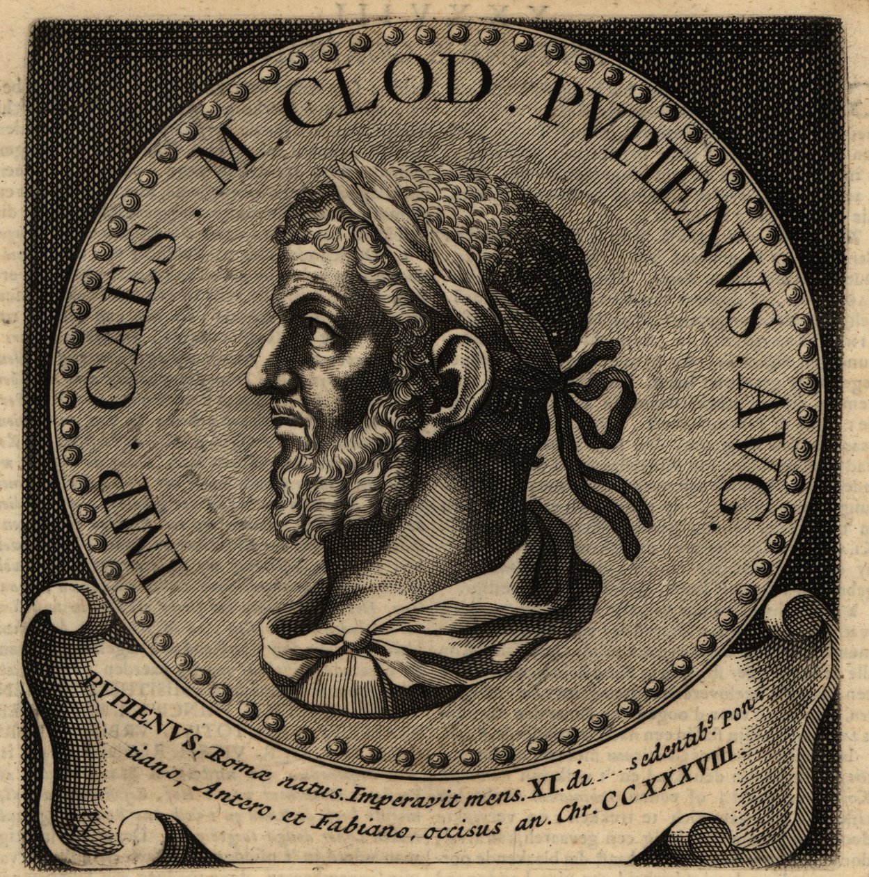 Portrét římského císaře Pupiena. od Netherlandish School