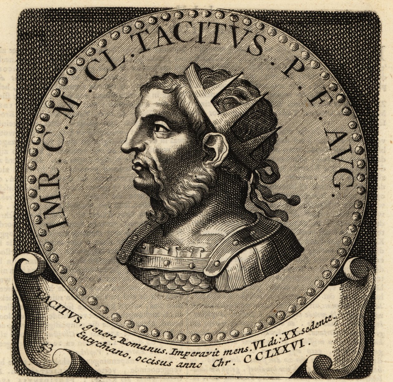Portrét římského císaře Tacita. od Netherlandish School