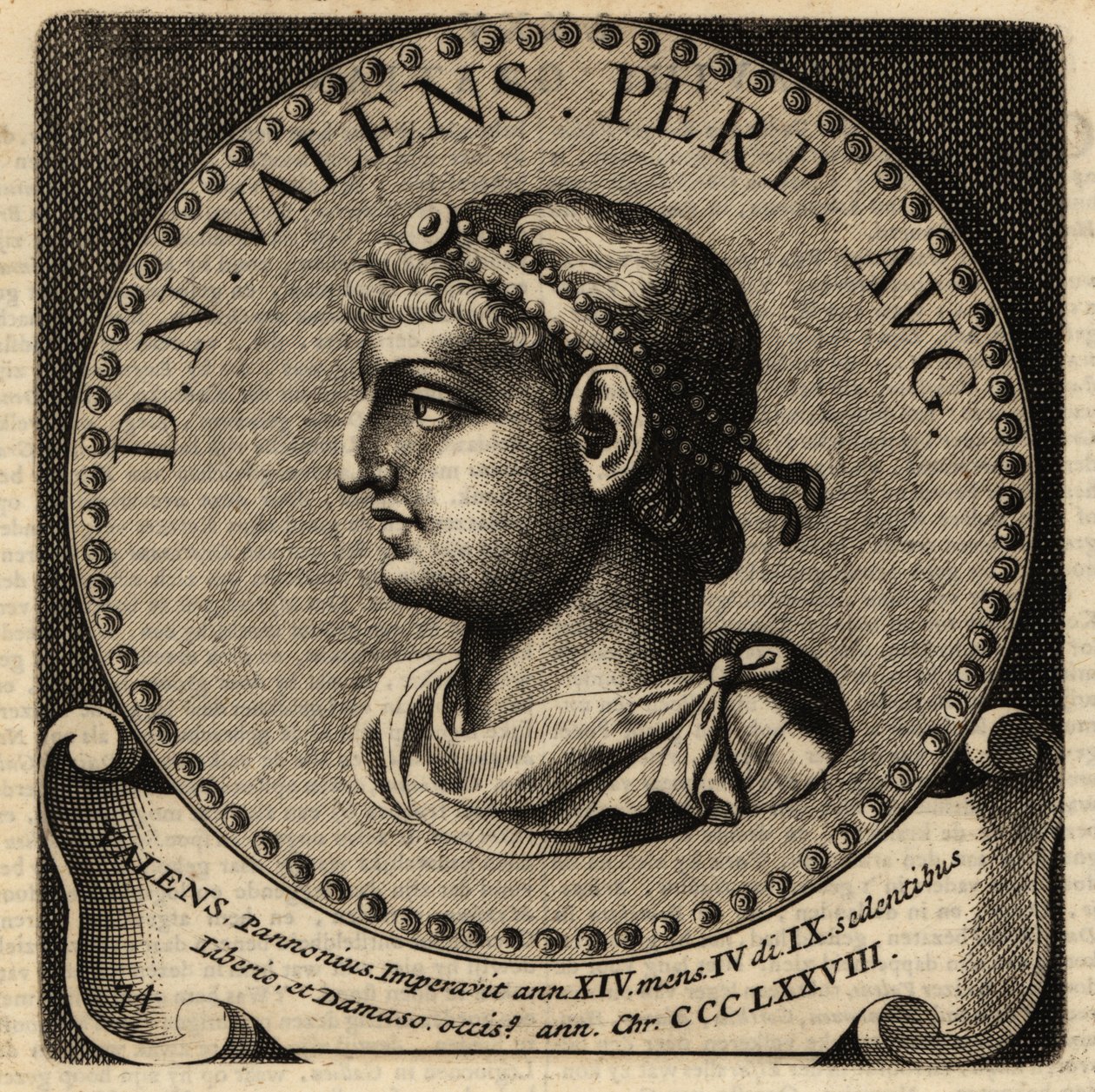 Portrét římského císaře Valense. od Netherlandish School