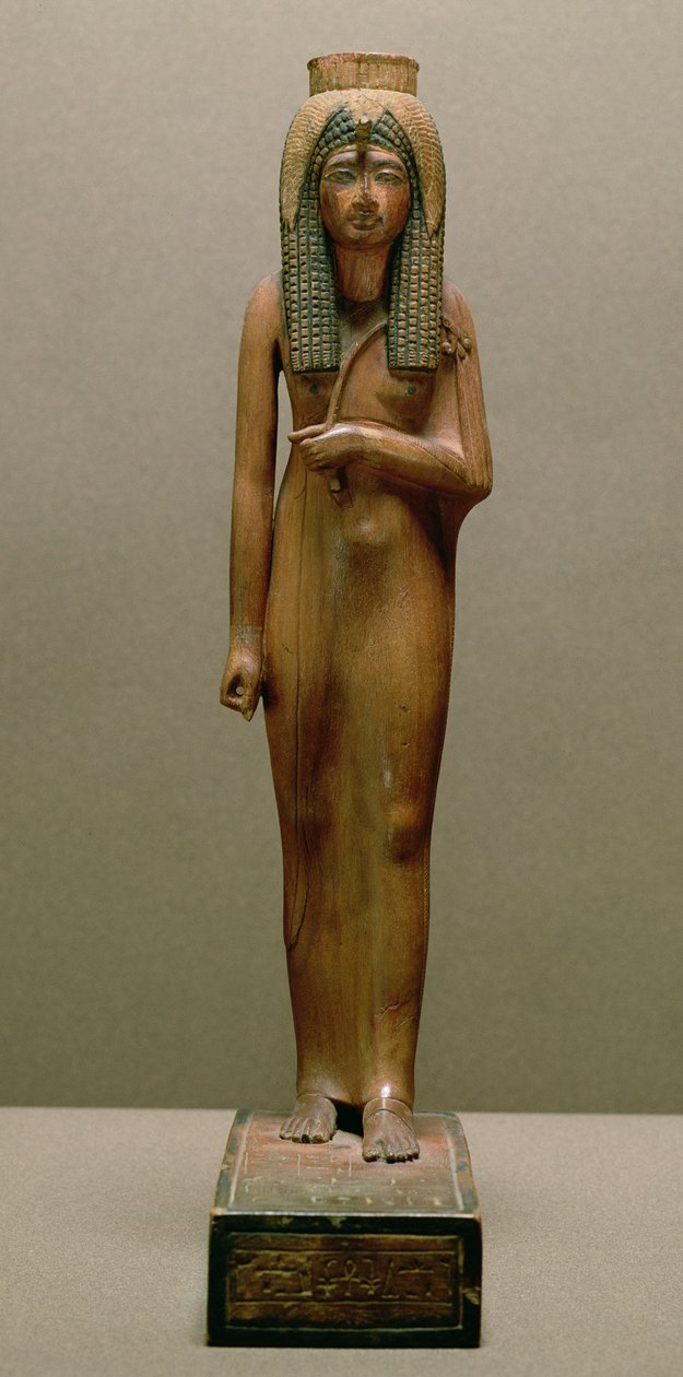 Božská královna Ahmose Nefertari (malované dřevo) od New Kingdom Egyptian